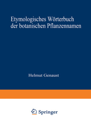 cover image of Etymologisches Wörterbuch der botanischen Pflanzennamen